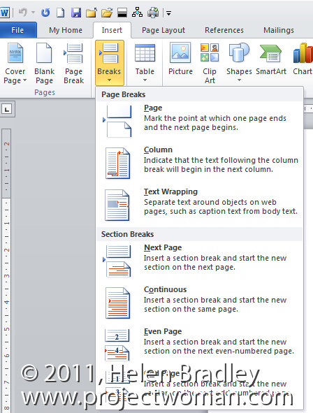 can insert page break excel for mac